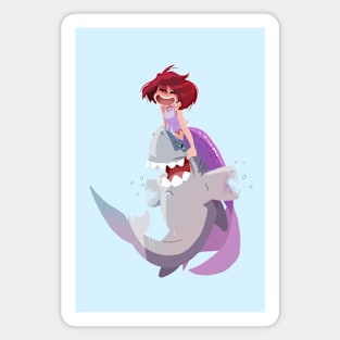 Mermaid & Shark Magnet